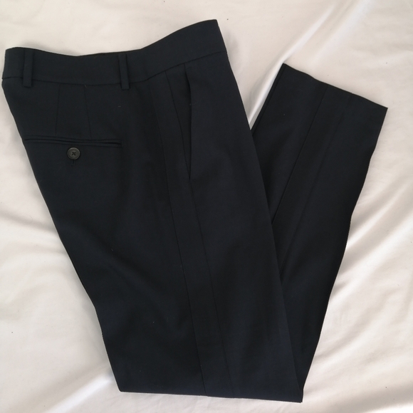 Vince Wool Tuxedo Stripe Slim Navy Trouser Pants 2 - Picture 8 of 16